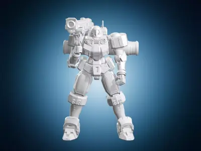 Mech Suit Action Figure with Cannon 3D print model