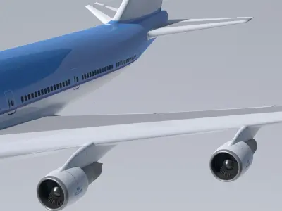 boeing 747-400 KLM 3D model
