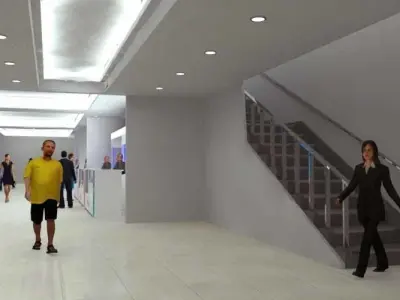 First floor of commercial premises 3D model