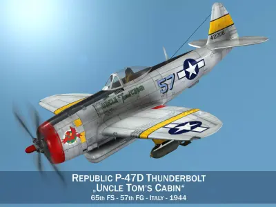 Republic P-47D Thunderbolt - Uncle Toms Cabin 3D model