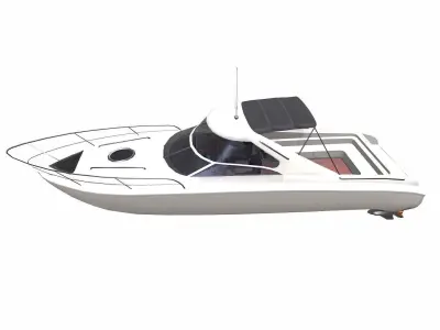 Speedboat Low-poly PBR Low-poly 3D model