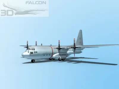 Falcon3D C-130 Hercules US Navy 3D model