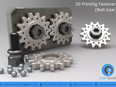 3D Printing Fastener - Bolt Gear Free 3D print model