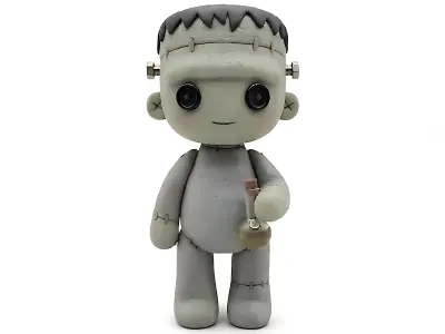 Cute Frankenstein Halloween Decor STL Miniature 3D print model