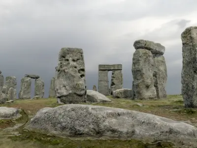 Low Poly PBR Stonehenge Low-poly 3D model