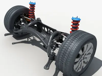 Car Suspension 02 3D model