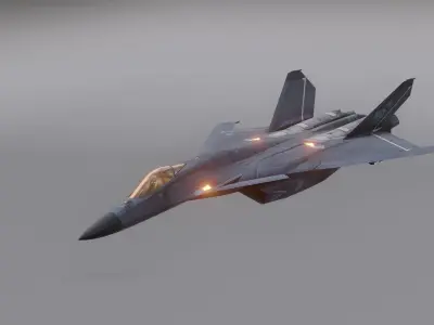 NOS rafale - Fighter Jet Low-poly 3D model