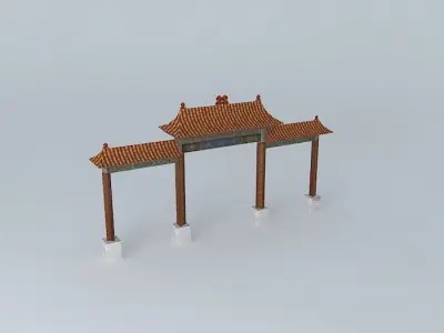Brisbane China Town Arch 2 Free 3D model