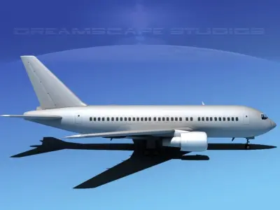 Boeing 767-100 Bare Metal 3D model
