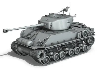 M4A3E8 - Sherman - Easy Eight 3D model