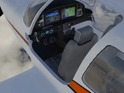 Cirrus Sr-22 airplane high detailed 3D model