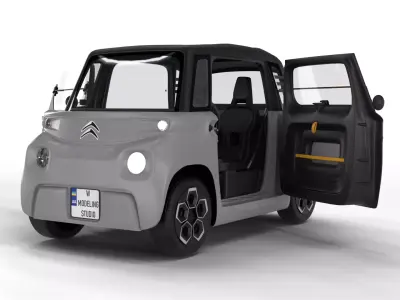 Citroen Ami 2020 3d model HQ interior 3D model