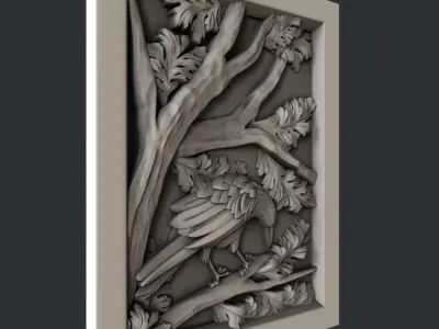 3d STL models for CNC router Raven 3D model