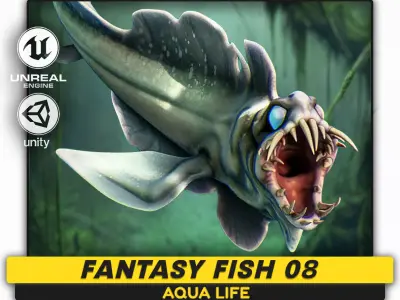 Fantasy Fish 08 - Aqua Life - Water Underwater Creature - 49 Low-poly 3D model