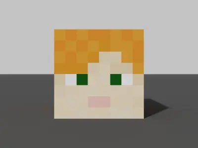 MineCraft Alex head model Low-poly 3D model