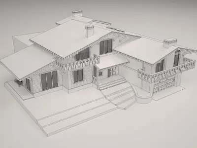 Chalet house 3D model