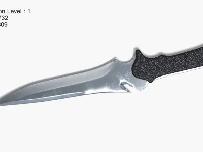 Knife Low-poly 3D model 36