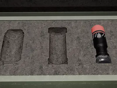 Futuristic grenade Low-poly 3D model