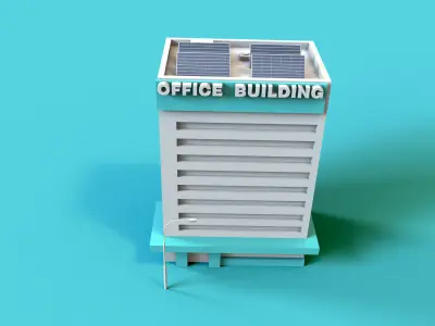 Office Building Low-poly 3D model