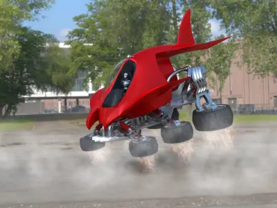 Futuristic Hybrid Aircraft Vehicle 3D model