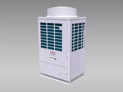 10hp Toshiba Carrier VRF Heat Recovery Outdoor Unit Low-poly 3D model