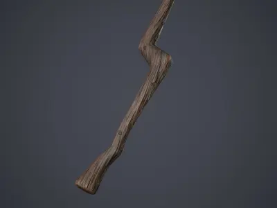 Grim Reaper Scythe Low-poly 3D model