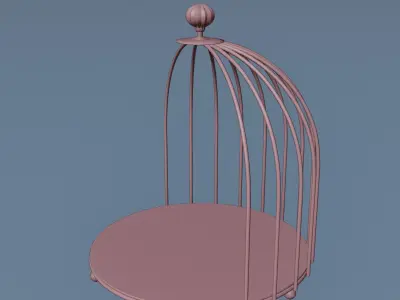 cosmetic shelf gold Free 3D model