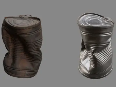 Crushed Food Can 03 3D model