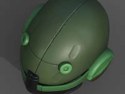 Helmet scifi fantasy futuristic military combat Low-poly 3D model