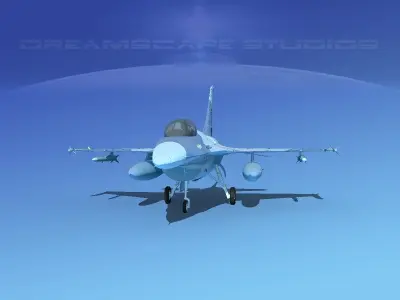 Gen Dyn F-16A Falcon  Romania 3D model