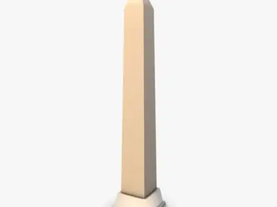 Low poly ancient obelisk Low-poly 3D model