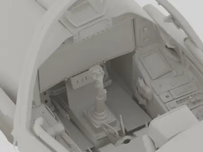 SU-57 Cockpit  Low-poly 3D model