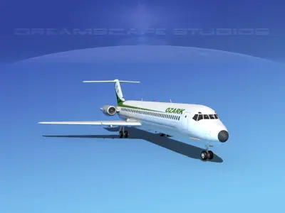 Douglas DC-9-50 Ozark Airlines 3D model