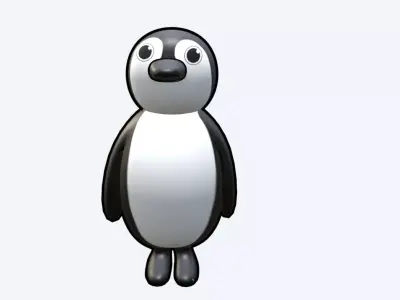 Cute Penguin 3d model Low-poly 3D model