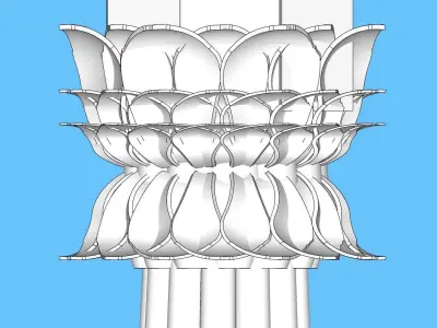 indian jodhpuri stone piller  Low-poly 3D model