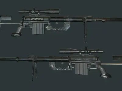 Cheytac M200 Low-poly 3D model