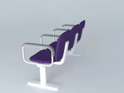 Tandem Chairs Free 3D model