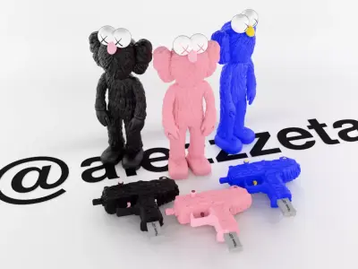 Kaws BFF and Uzi BFF for Print 3D print model