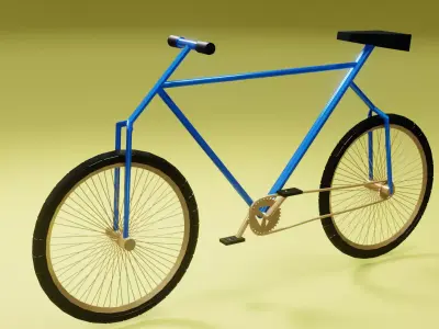Free Low-Poly Urban commuter Bicycle Model Free 3D model