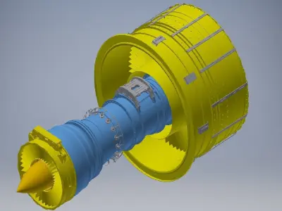 Jet Engine Assembly 3D model