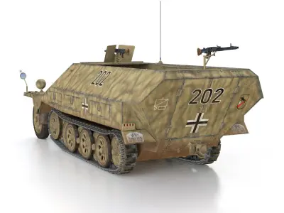 SDKFZ 251 Ausf D - Half-track - 202 3D model