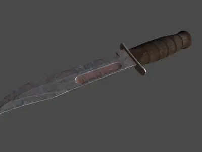 knife 4 Low-poly 3D model