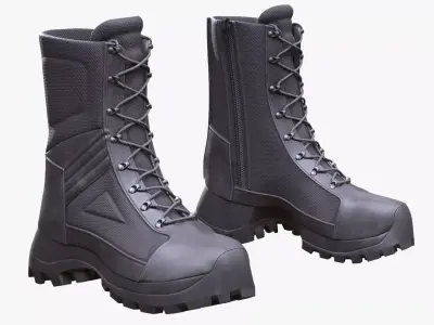 Military Boots 6 - All MH Bodies - UE5 Skeletons - Rigged Low-poly 3D model