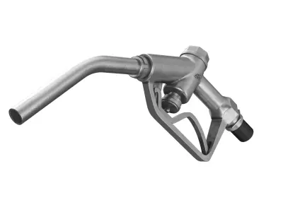 Detailed Silver Fuel Nozzle 3D model