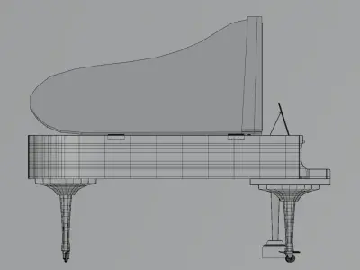 Generic Grand Piano Free 3D model