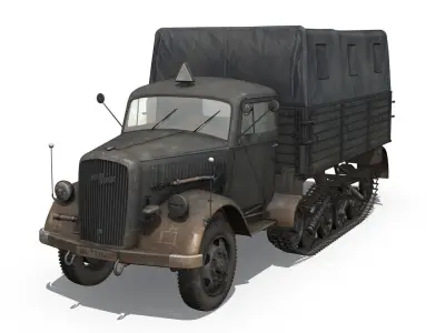 Opel Blitz Maultier - Half-Truck Cargo truck - 17 PzDiv 3D model