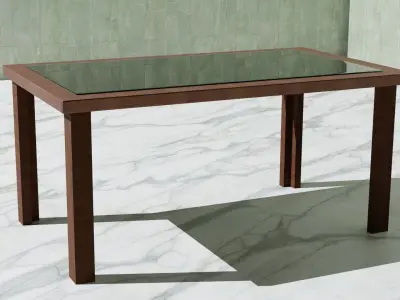 Dinning Table Set 3D Model Free 3D model