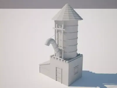 OLD WATER TANK 3D model