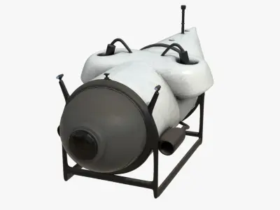 Realistic Mini Submarine 3D model