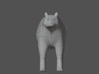 Bear Low Poly Base  Low-poly 3D model